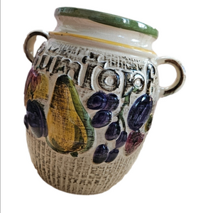Vintage 70s W. Germany  Glazed Ceramic RUMTOPF Jar